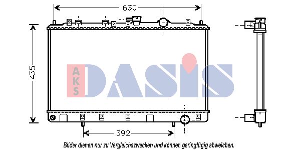 AKS DASIS Радиатор, охлаждение двигателя 560380N